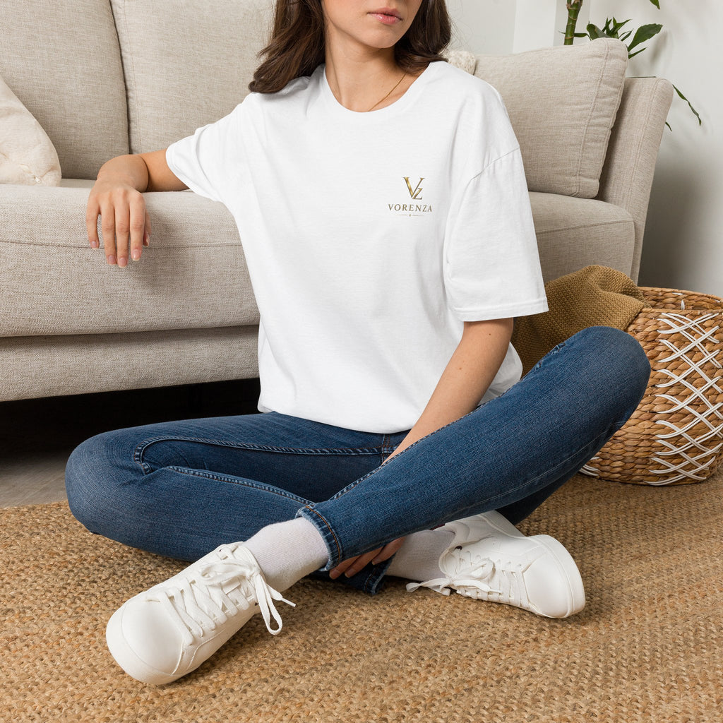 Vorenza Classic Black/White T-Shirt | Premium Gold Detail
