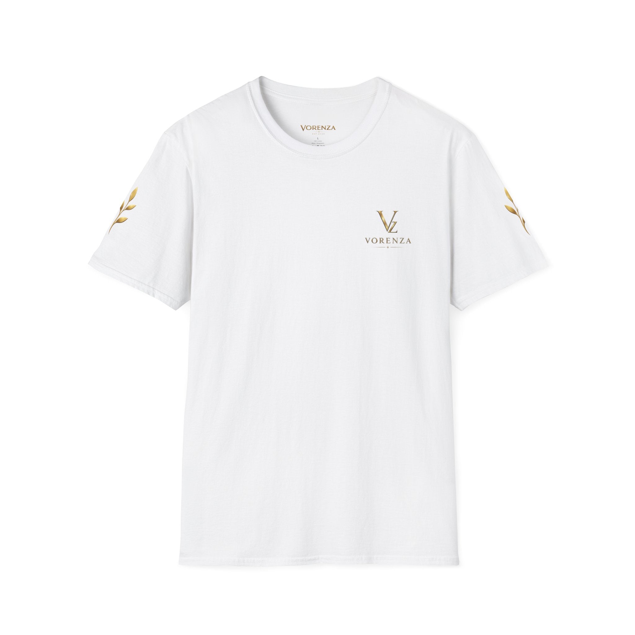 Vorenza Classic Black/White T-Shirt | Premium Gold Detail