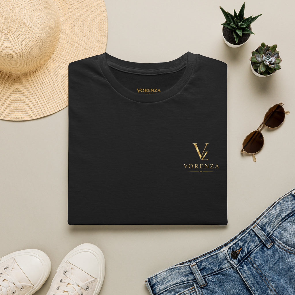 Vorenza Classic Black/White T-Shirt | Premium Gold Detail